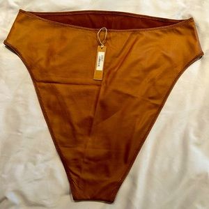 NWT | KIM KARDASHIAN Skims Vegan Leather Underwear Size XL / Copper New w/ Tags